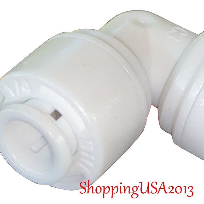 10 Pcs 1/4-1/4 Quick Connect Elbow Push In Fitting Connector Home Office RO gallery