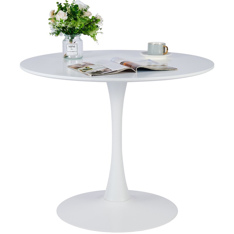 VONLUCE Round Dining Table, 36 Inch Tulip Table with MDF Top and Steel Base-Used gallery