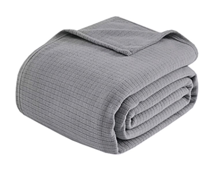 new!True North By Sleep Philosophy Microfleece Geometric Blanket QUEEN Grey gallery