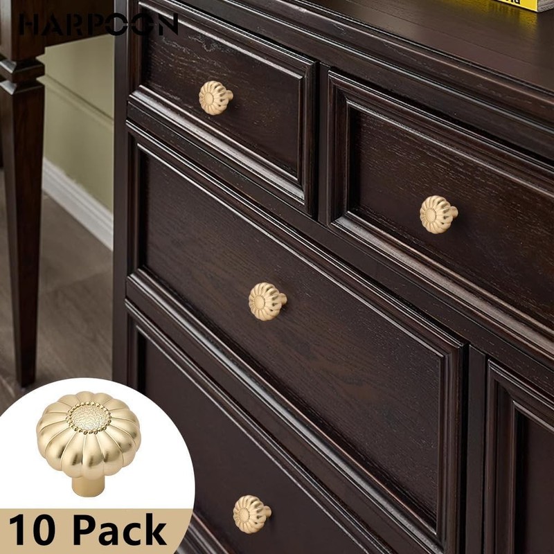 Harpoon 10 Pack Cabinet Knobs Vintage Round Knob Kitchen Bar Cabinet Hardware gallery
