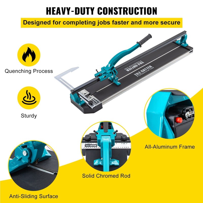 Precision 31in Tile Cutter w/ IR Laser, 6–15mm Thickness, Ergonomic Grip gallery
