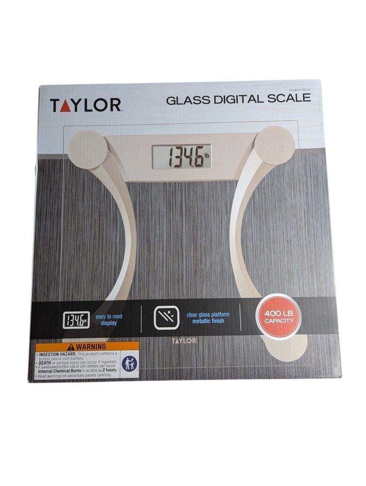 Taylor Precision Products Instant Read 400-lb Capacity Glass Digital Scale New