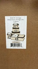 Storage Containers 5-Piece Set Moving Boxes for Dinnerware, Glasses, Plate