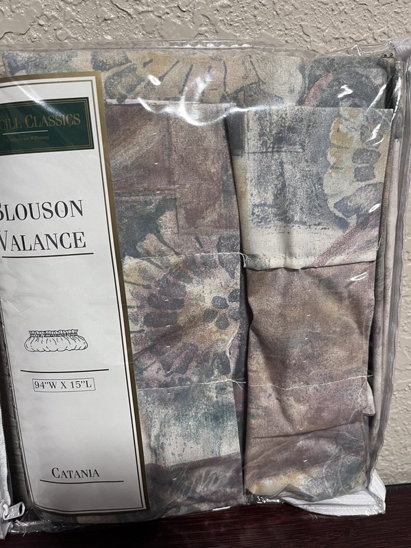 Croscill Classics Catania Blouson Valance 94in W x 15in Antique Vintage gallery