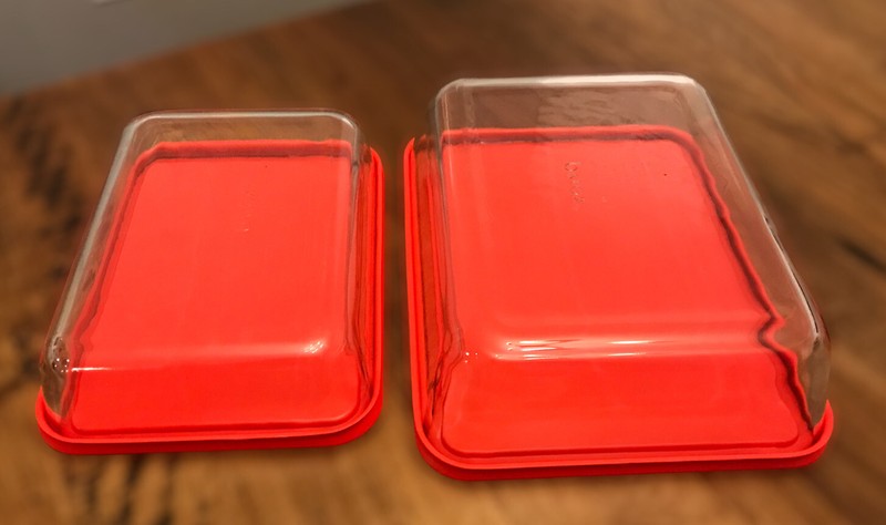 Pyrex Storage Rectangular Baking Storage Dish Container 7211H And 7210 Red Lids gallery