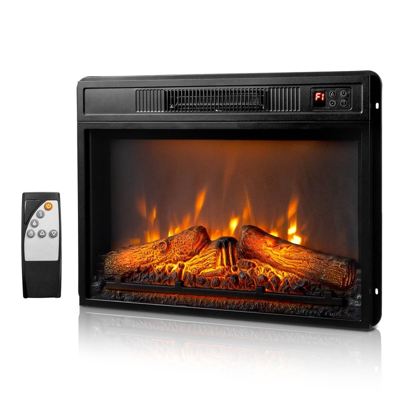 23" Embedded Electric Fireplace Insert Heater 6 Colors Realistic Flame Remote gallery