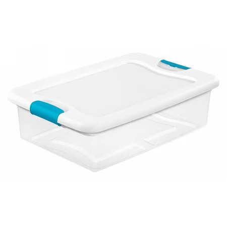 Sterilite 14968006 Stackable Storage Tote W/ Lid, 8 Gal, 23-3/4 In L X 16 In W gallery