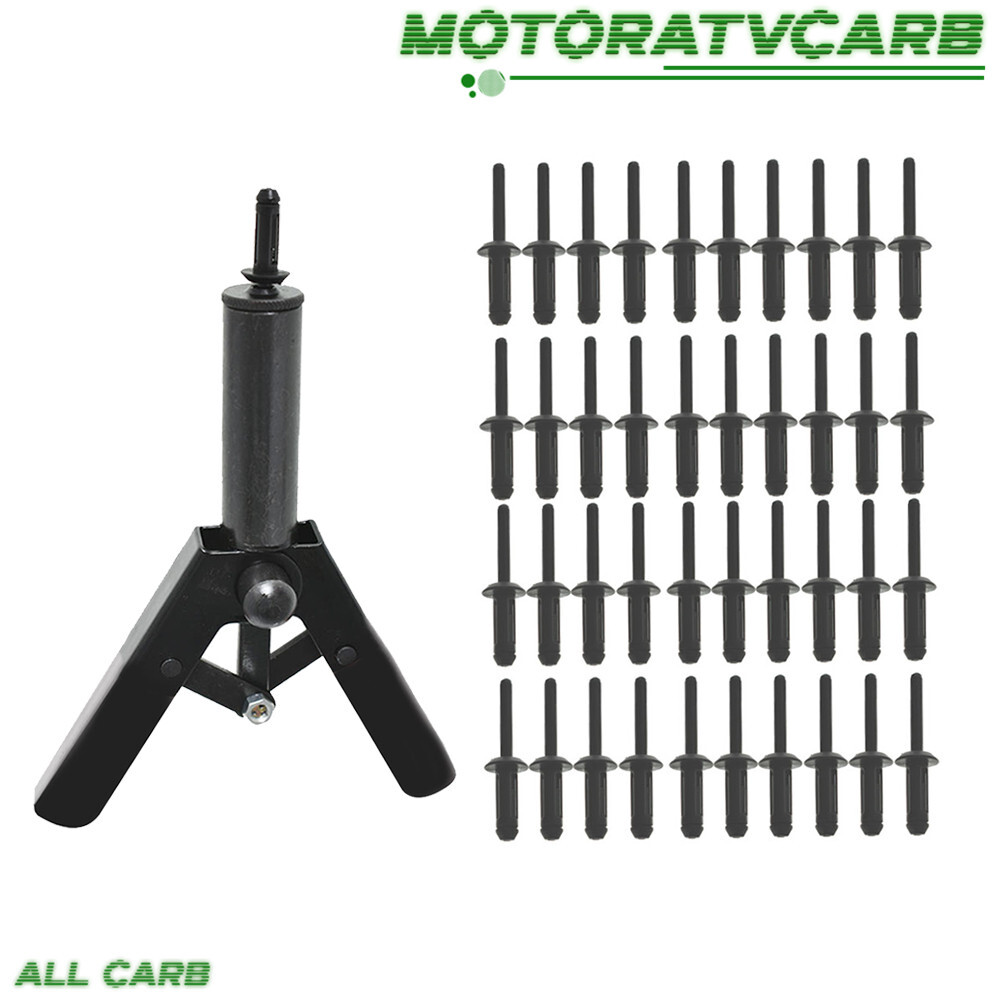ALL-CARB 41 Piece PLASTIC POLY RIVET GUN QUICK SET RIVETER RIVETING HAND TOOL gallery