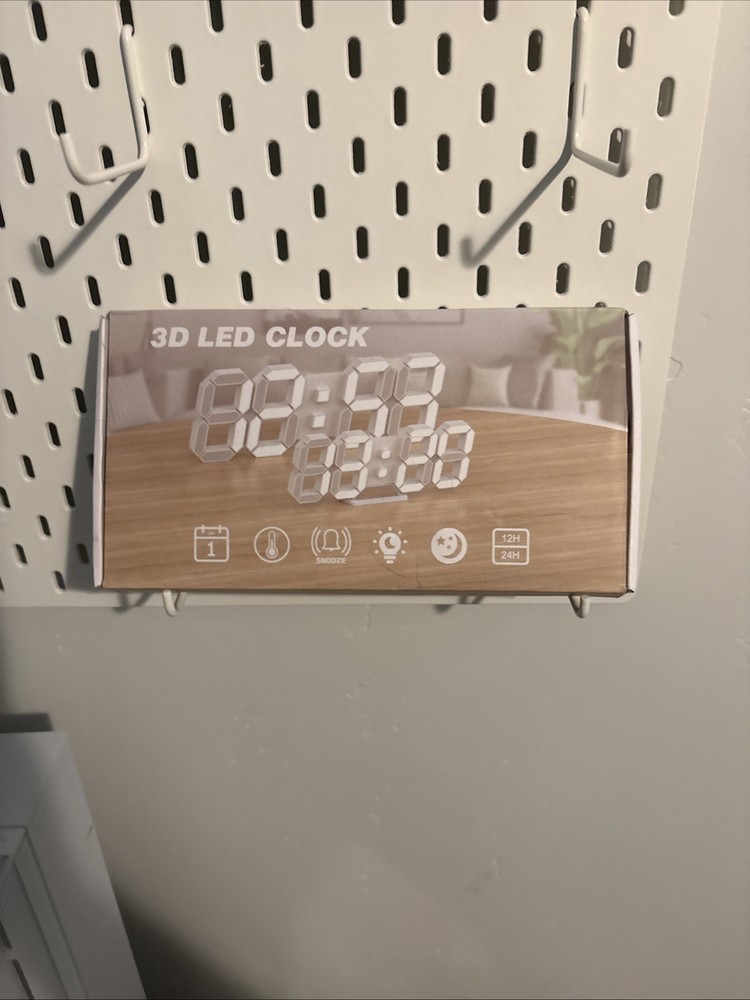 LED 3D Digital Clock with USB Power and Remote Control