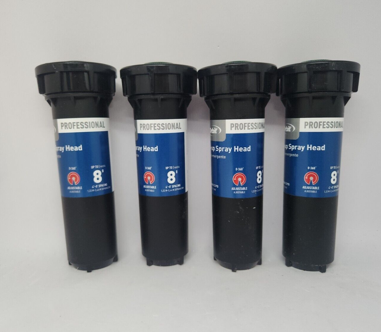 Orbit Professional 4" Adjustable 0-360 Deg Pop-Up Spray Head 54503 8' Lot of 4 gallery