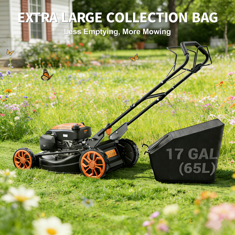 Efurden 21” Self-Propelled Lawn Mower Gas Powered with Bagger 170cc Engine gallery