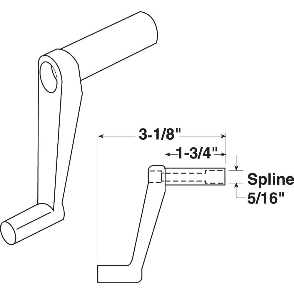 R 7226 Window Handle 13/4 In. Stem Diecast 2 Pack gallery