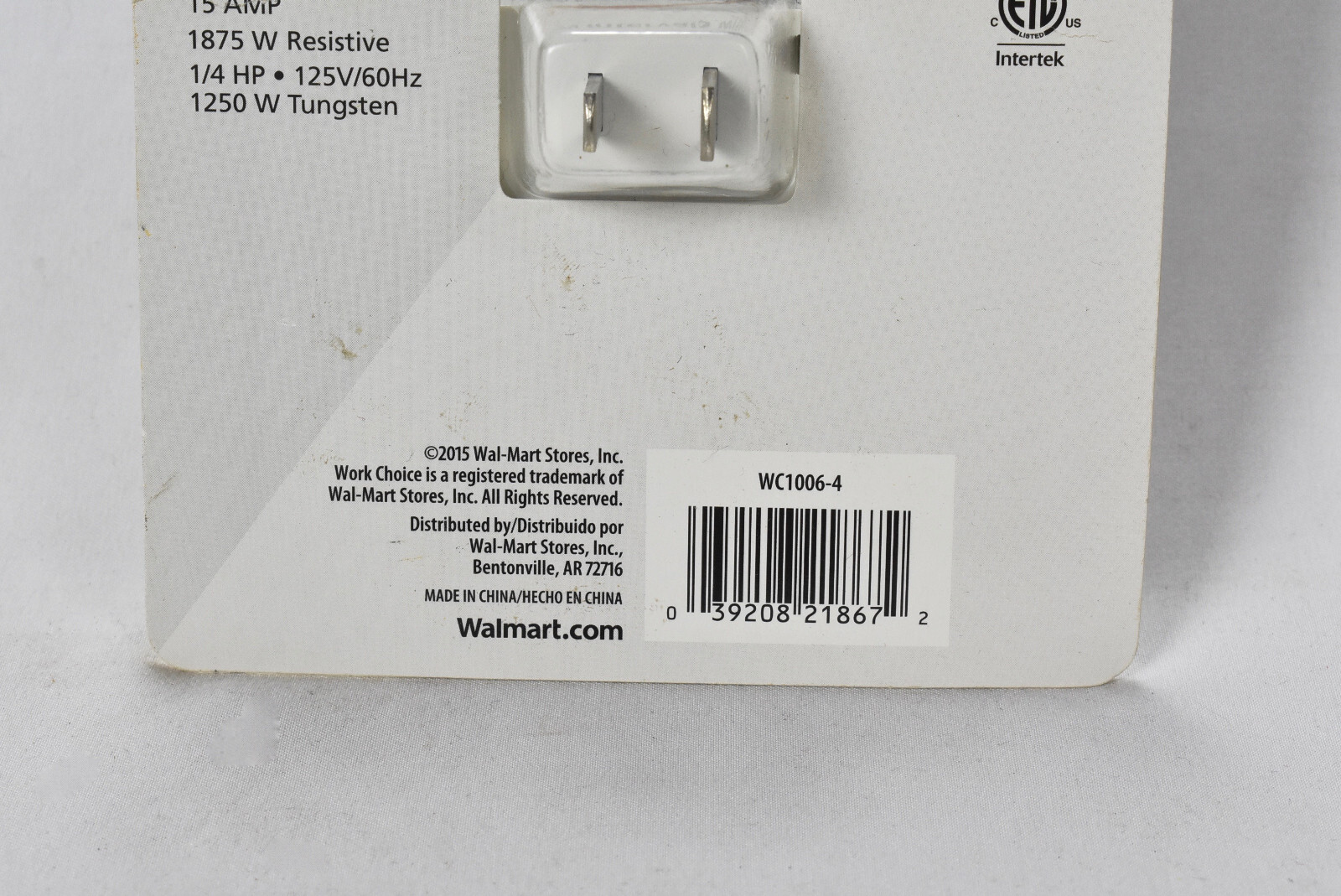 Workchoice Indoor Timer 2 Prong Polarized Outlet 15amp gallery
