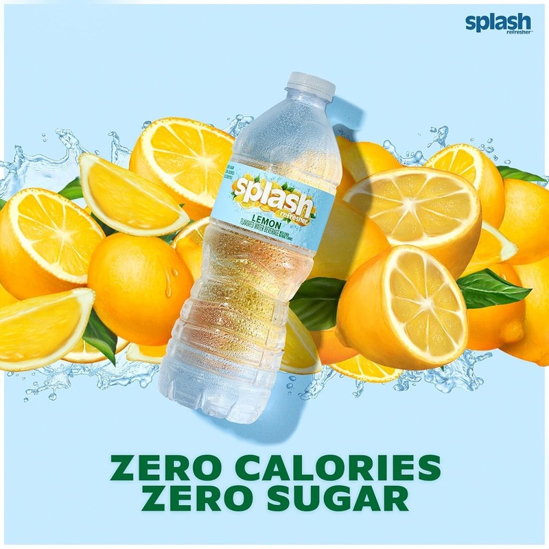 Splash Refresher Lemon Flavored Water, 16.9 Fl Oz, Plastic Bottle Pack of 6 gallery