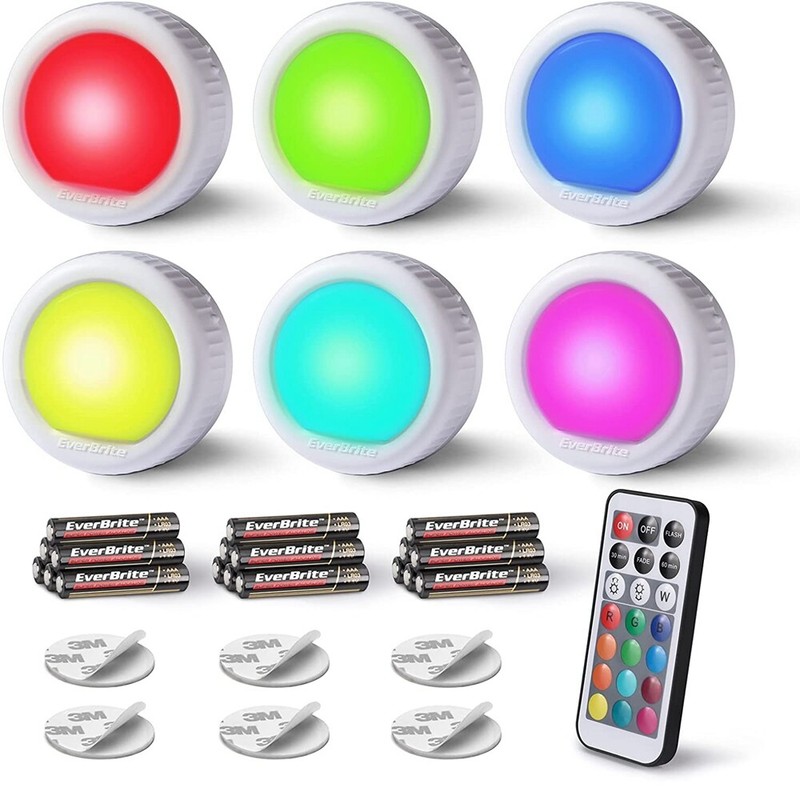 3PACK/6PACK LED Tap Light Push Light 12 RGB Color Wireless Touch Light 80LM USA gallery