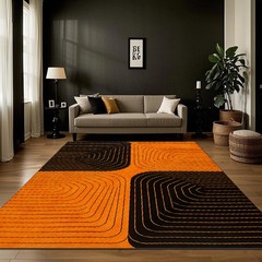 Soft Velvet Rectangular Rug w/a Dotted Plastic Backing,Modern Minimalist Style