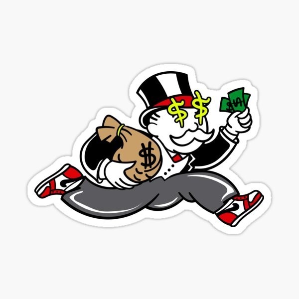 Construction, Hard Hat, Monopoly Man, Money, Funny Vinyl Die Cut Sticker gallery