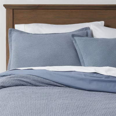 Threshold Cotton Waffle Duvet Cover Set Waffle Weave OEKO-TEX gallery