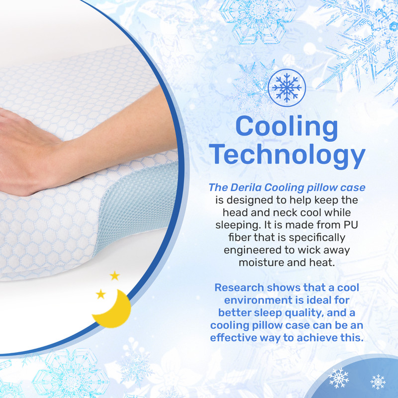 Derila® Cooling Pillowcase. Optimal Temperature Control for Perfect Sleep gallery