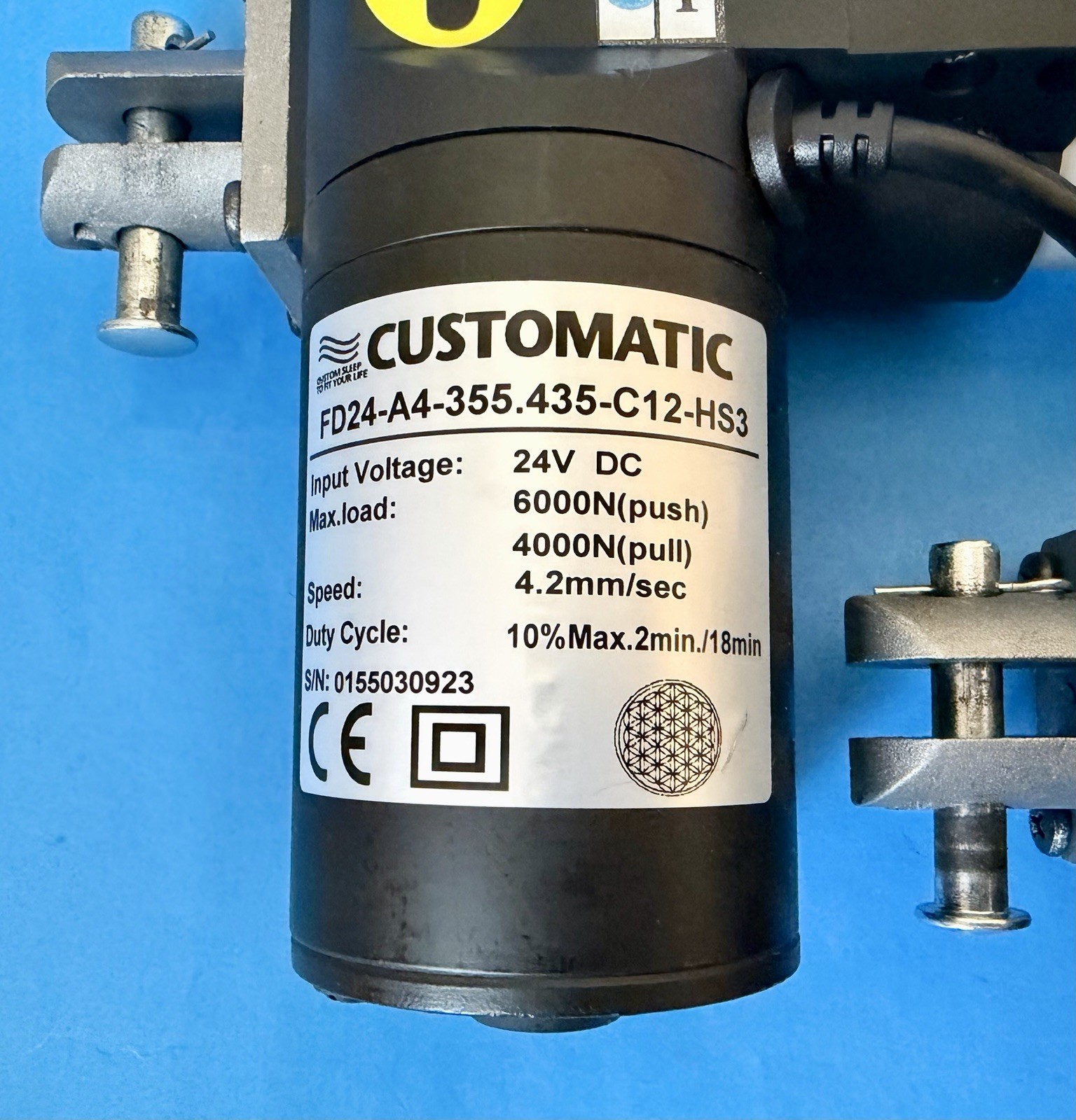 Customatic Adjustable Bed HEAD & FOOT MOTOR FD24-A4-350.470-C12-PO-HS3 Actuator gallery