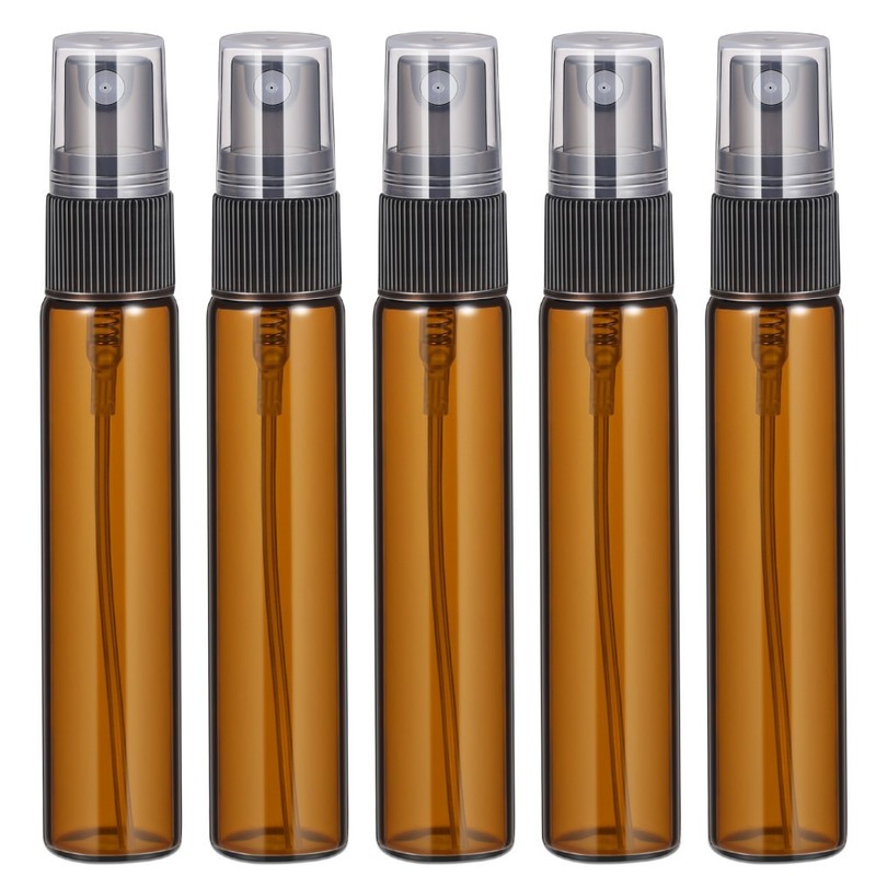 10 Pcs Small Empty Refillable Glass Spray Bottles for Makeup and Skin ml gallery