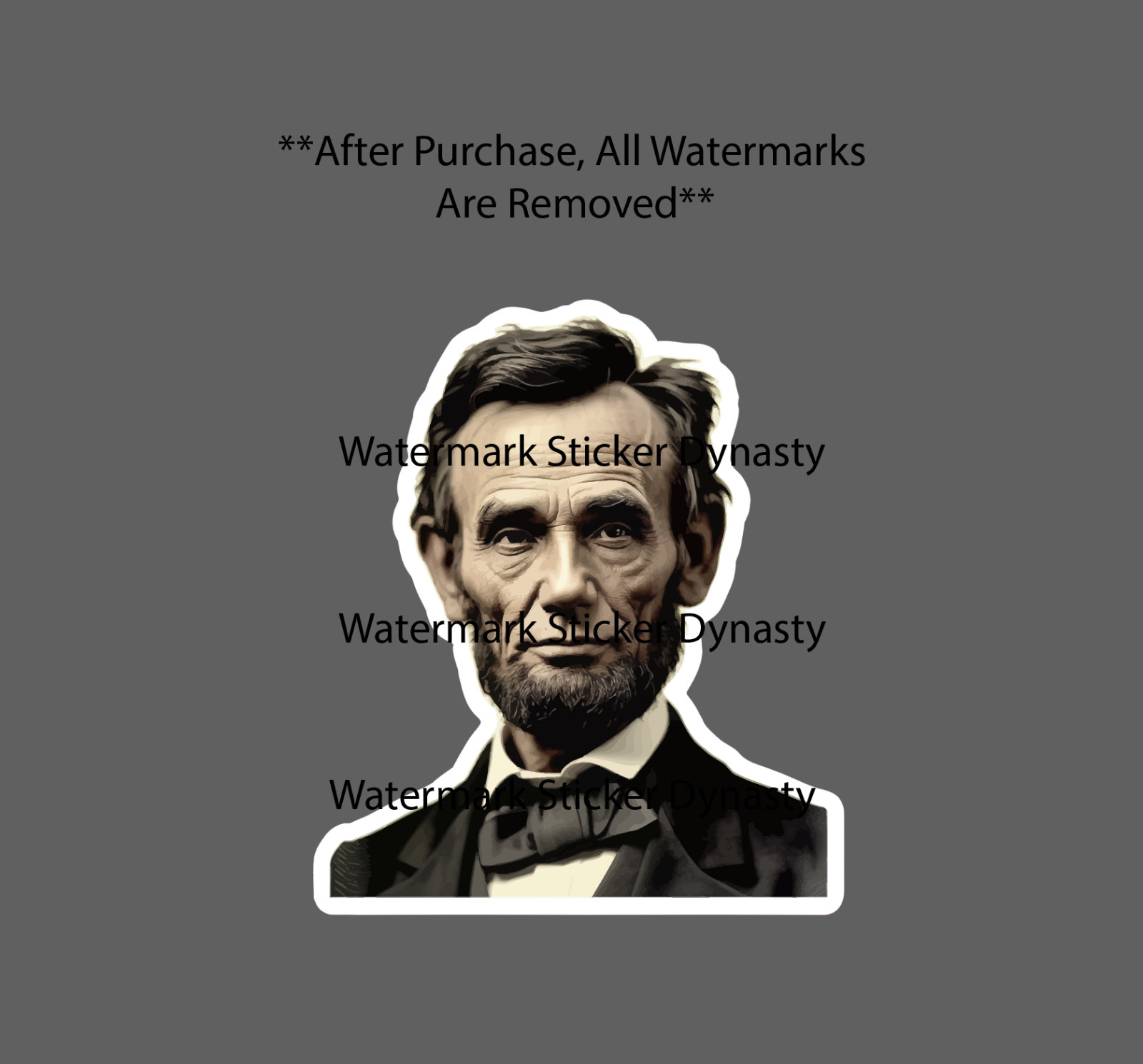 Abraham Lincoln Sticker Waterproof Decal President History USA America Gift NEW gallery