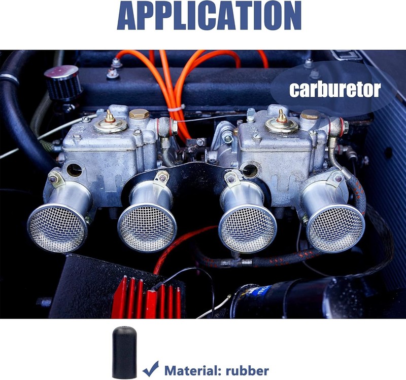 (100 PCS) CARBURETOR & VACUUM RUBBER CAP PLUG ASSORTMENT KIT INTAKE VACUUM LINES gallery