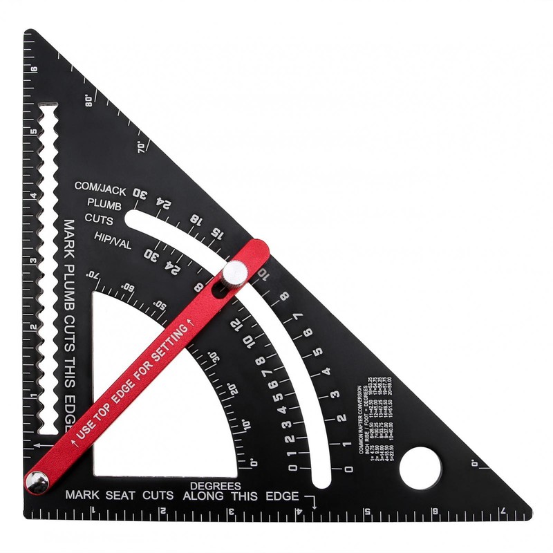 7" Positioning Adjustable Angle Triangle Ruler Carpenter Square Woodworking Tool gallery