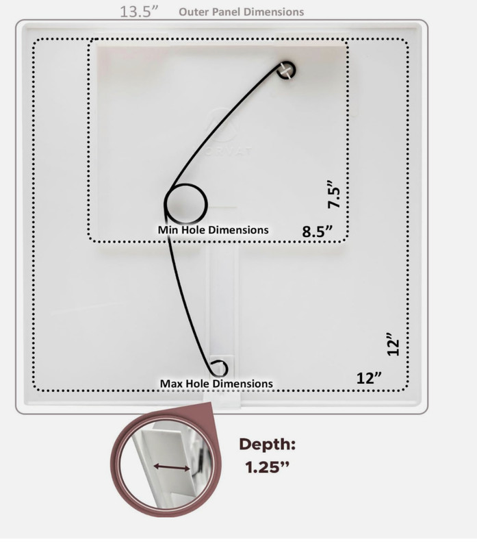 Morvat 12x12 Adjustable Spring Access Panel for Drywall & Ceiling (1,4,20 Pack) gallery