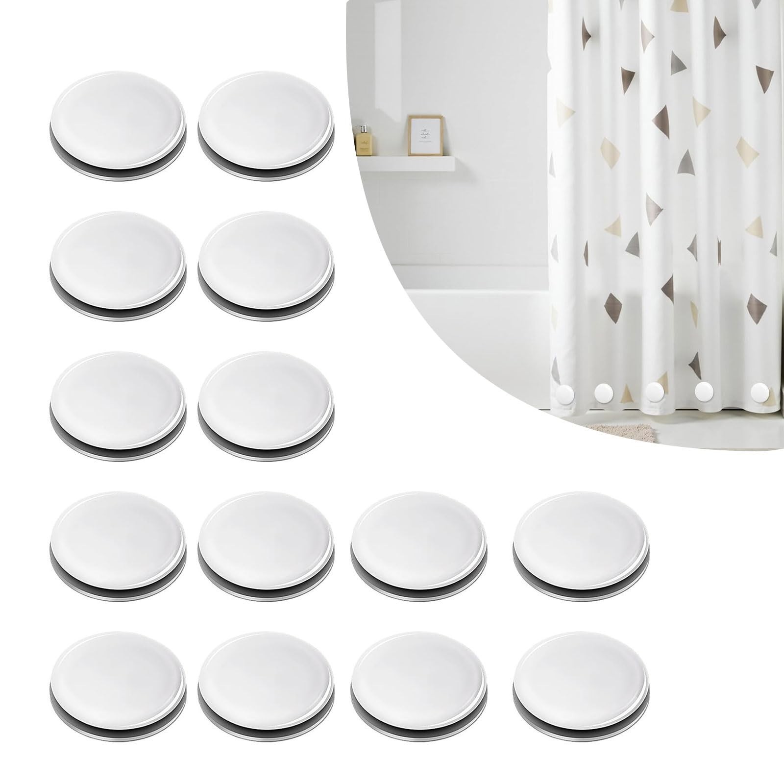 14 Pcs Shower Curtain Weights, Keep Shower Curtain Liner in Place, Easy Use for gallery