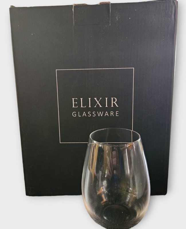ELIXIR GLASSWARE Stemless Red Wine Glasses Set of 4 - Hand Blown Crystal Stemles gallery