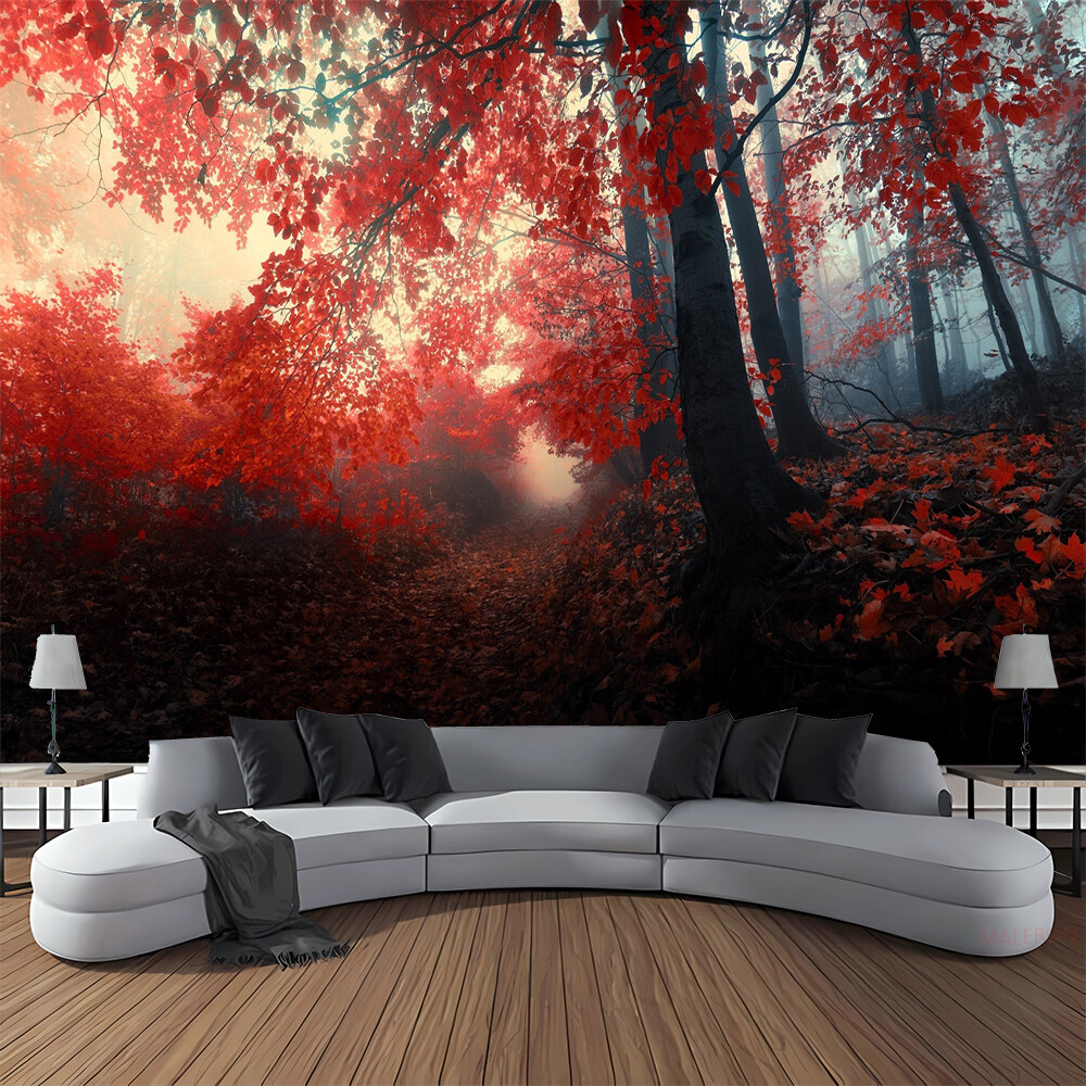 3D Large Sea Forest Tapestry Sunrise Flowers Wall Hanging Bedspread Backdrop gallery