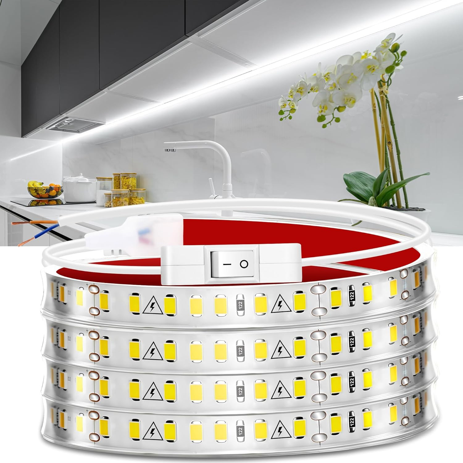 Under Cabinet LED Strip Lighting Hardwired, Ultra Bright Small LED Light Bar, 60 gallery