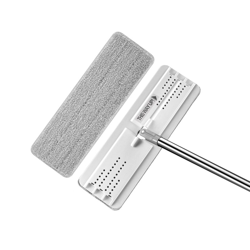 13" Microfiber Flat Mop Head Replacement Pad for Floor Mop, White, 1 Pack gallery