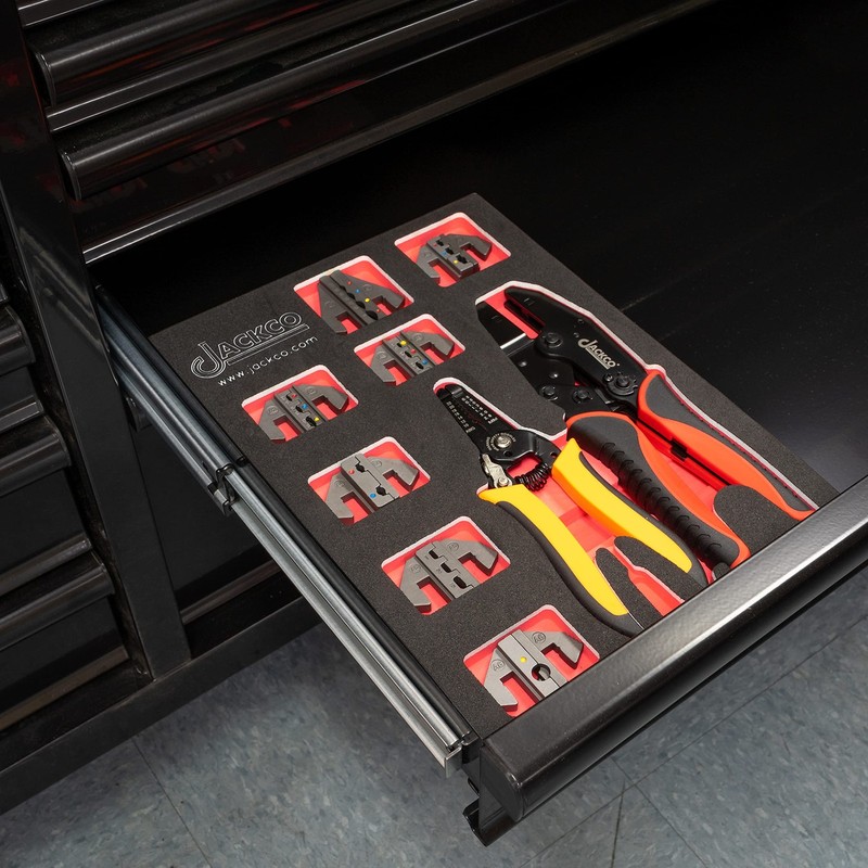 TGR Interchangeable Ratcheting Terminal Crimper Set - 7 Die Sets Quick Black gallery