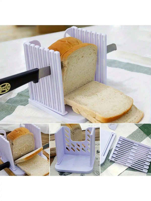 Foldable Bread Slicer Guide ABS Toast Loaf Cutter Adjustable gallery