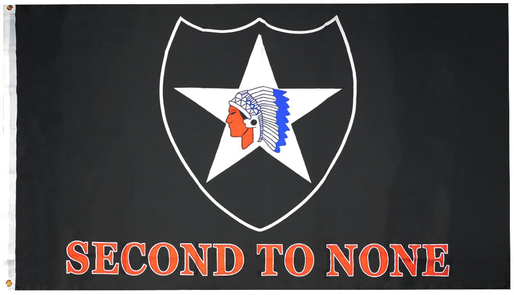 3X5 ARMY 2nd Infantry Division Second To None Black 100D Polyester Flag F1322 gallery