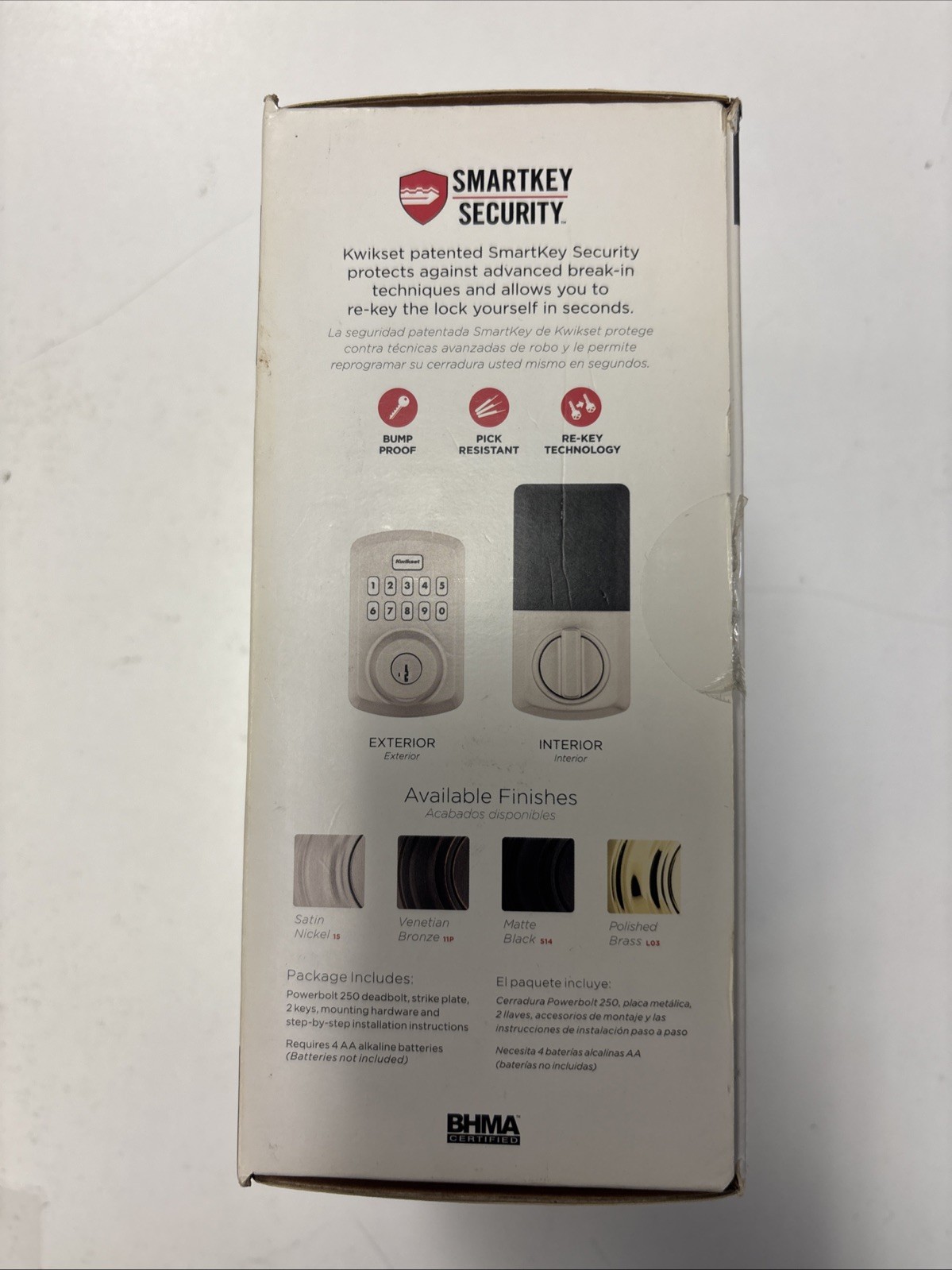 Kwikset Powerbolt 250 10-Button Electronic Deadbolt Door Lock Satin OPEN BOX gallery