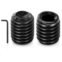 80Pcs Cup Point Socket Set Screws – [M5-0.8×6] Carbon Steel, Black