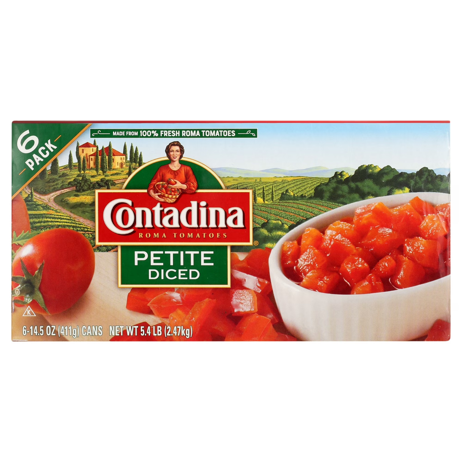 (6 Pack) Contadina Petite Diced Tomatoes, 15 oz cans gallery