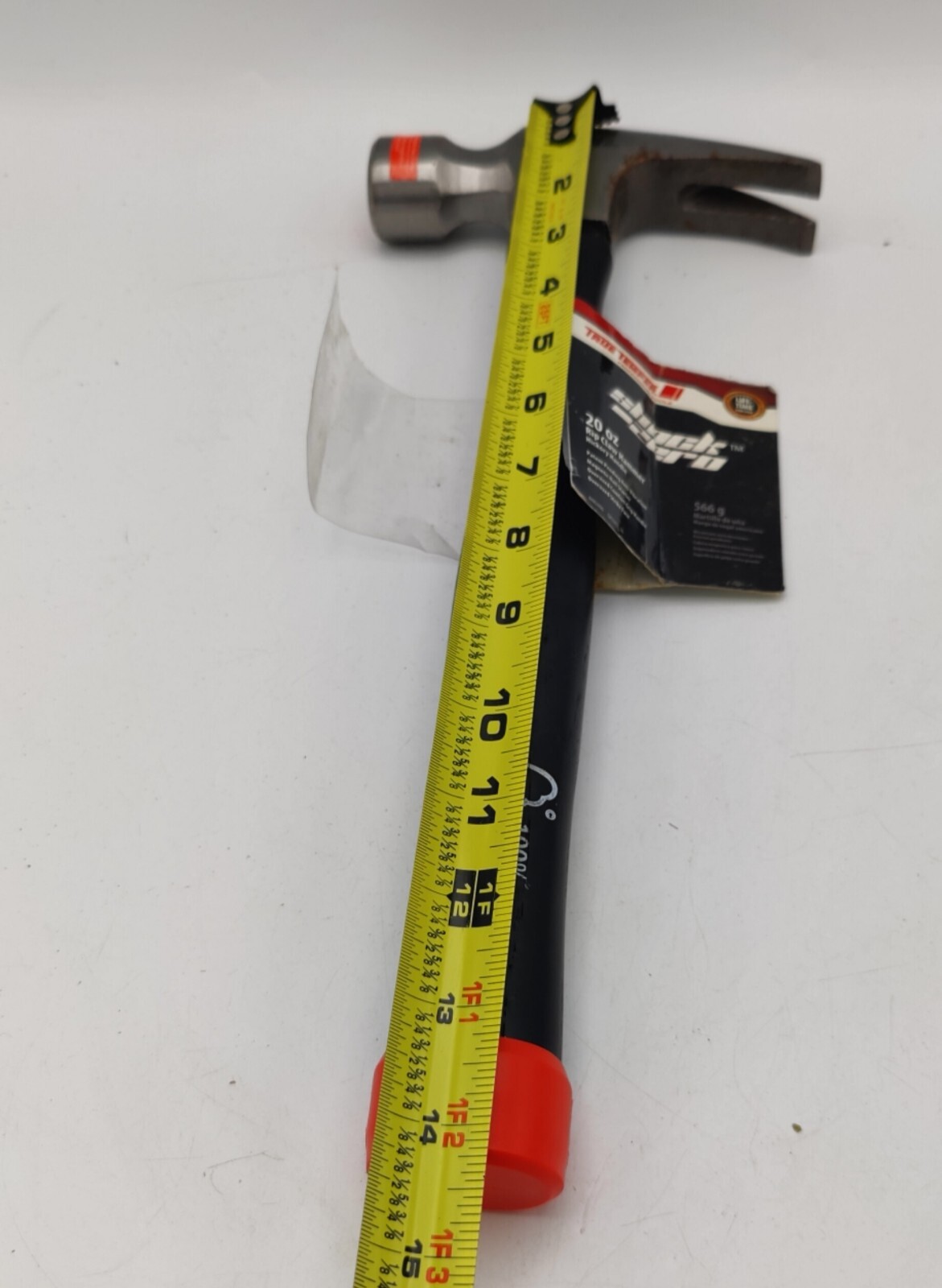 New! True Temper Shock Zero Genuine Hickory Wood Rip Claw Hammer 20 oz / 14" gallery