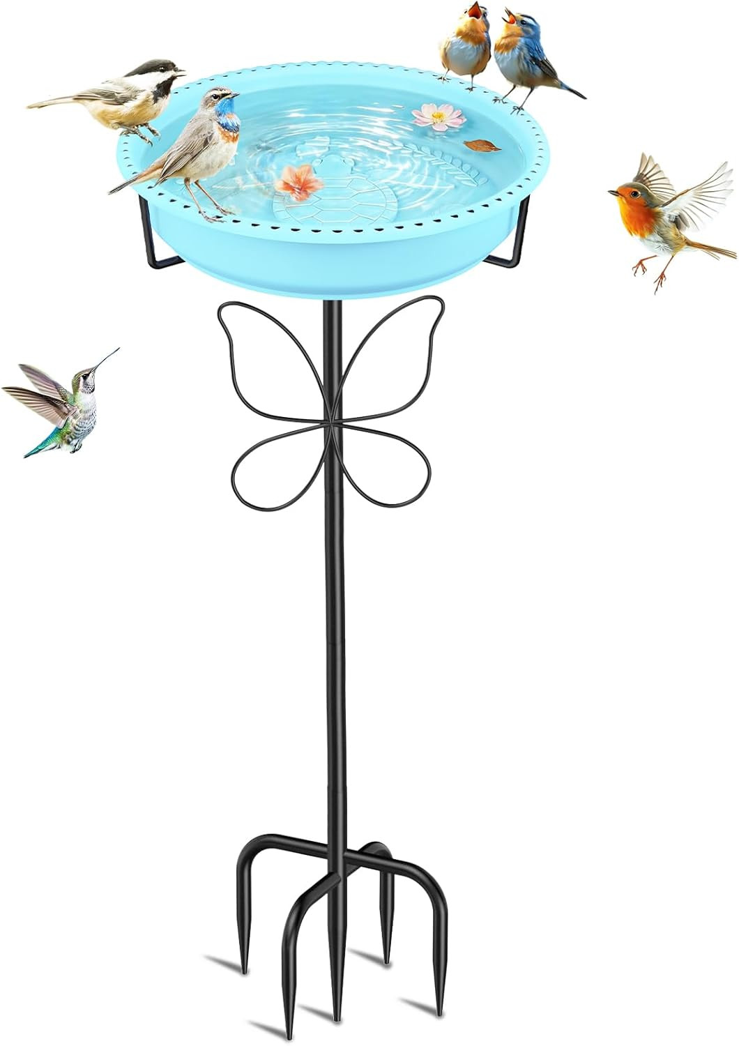37In Bird Bath for Outside, 2-In-1 Birdbath & Birdfeeder with Detachable Plastic gallery