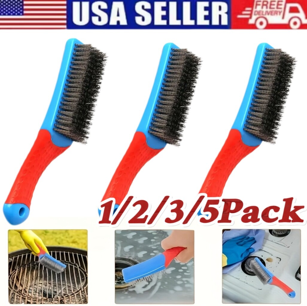 Stainless Steel Small Wire Brush Paint Removal Tool Cleaning Metal Rust gallery