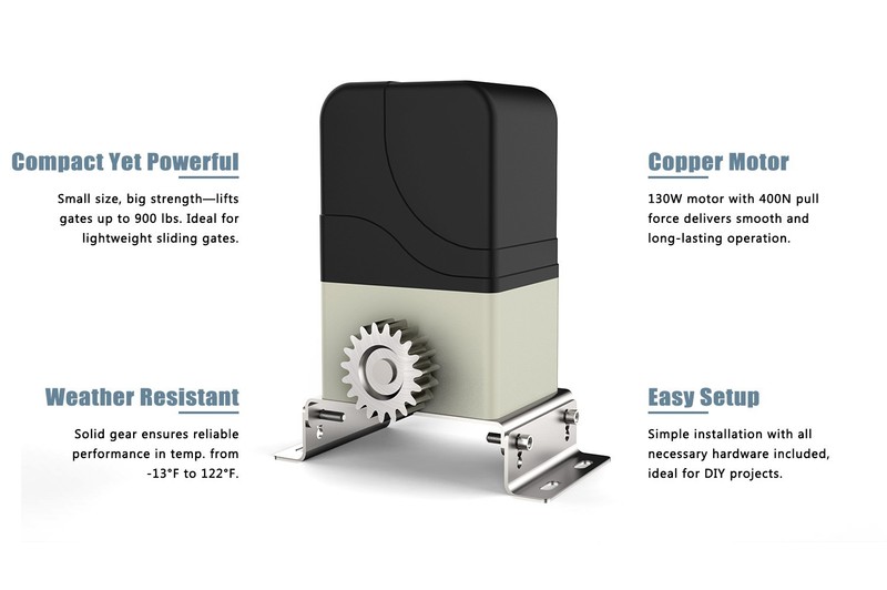 Blütezeit Automatic Sliding Gate Opener 900lb w/ 2 Remotes & Steel Racks gallery