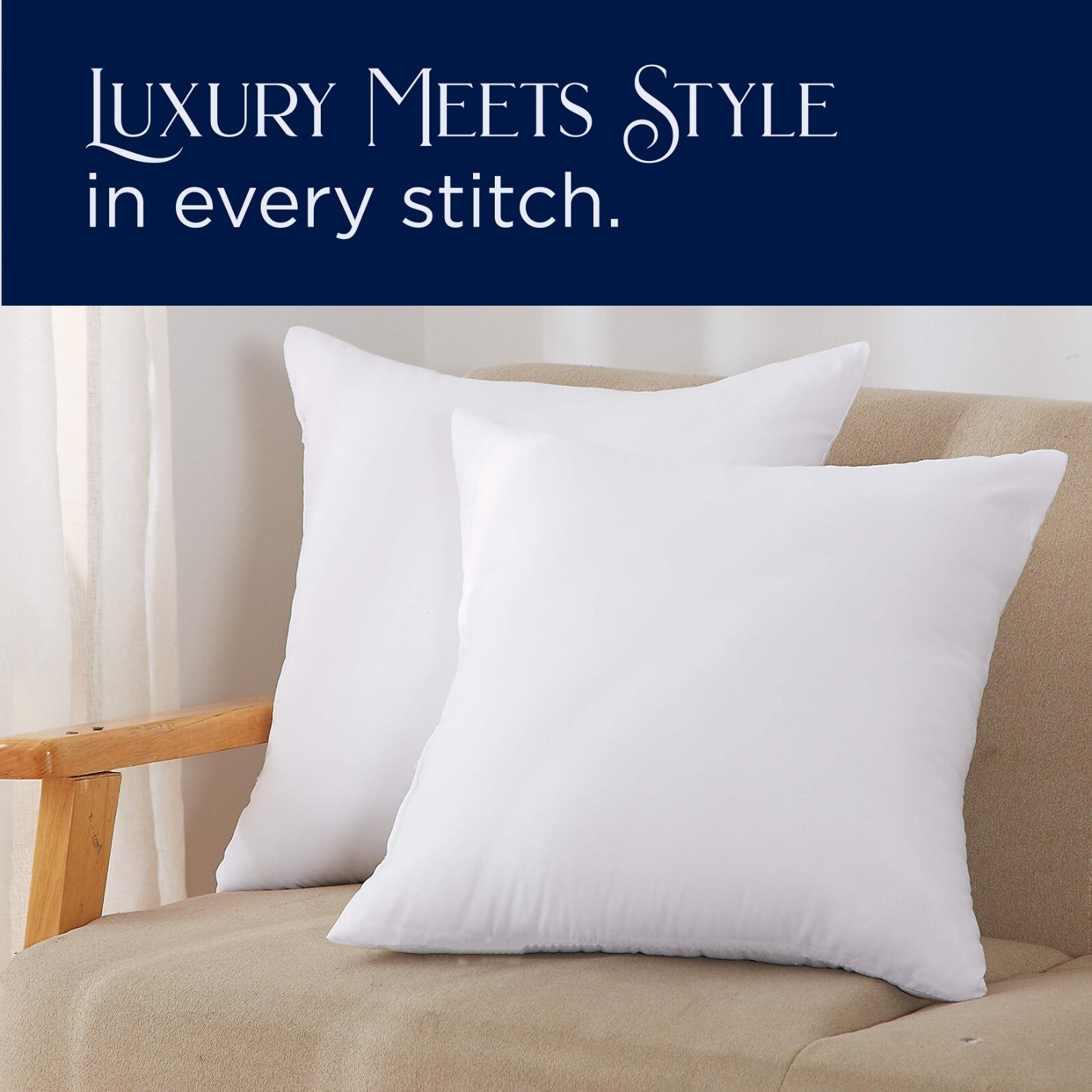 Throw Pillow Inserts High Quality 100% Cotton Sateen 12,'18, 20, 22, 24,26,28,30 gallery