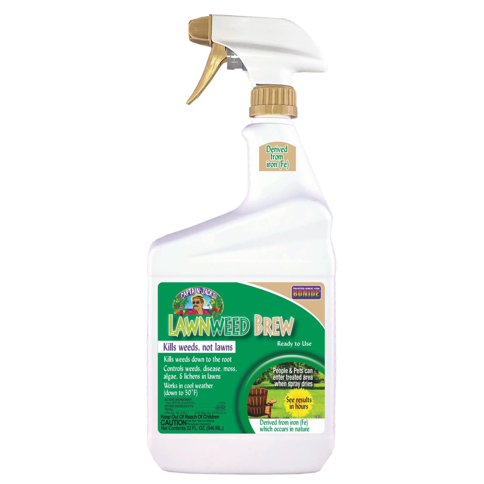Bonide Captain Jack's Lawnweed Brew, Controls Disease and Weeds, 32 oz gallery