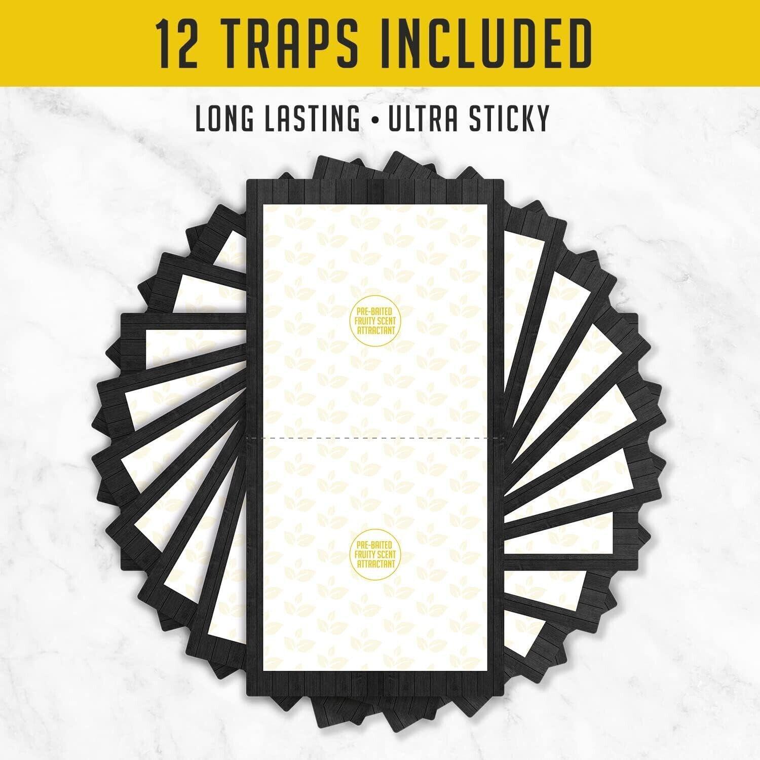 Cricket Traps Indoor 12 Traps Extra Large Bug Sticky Traps Non-toxic Extra Stick gallery