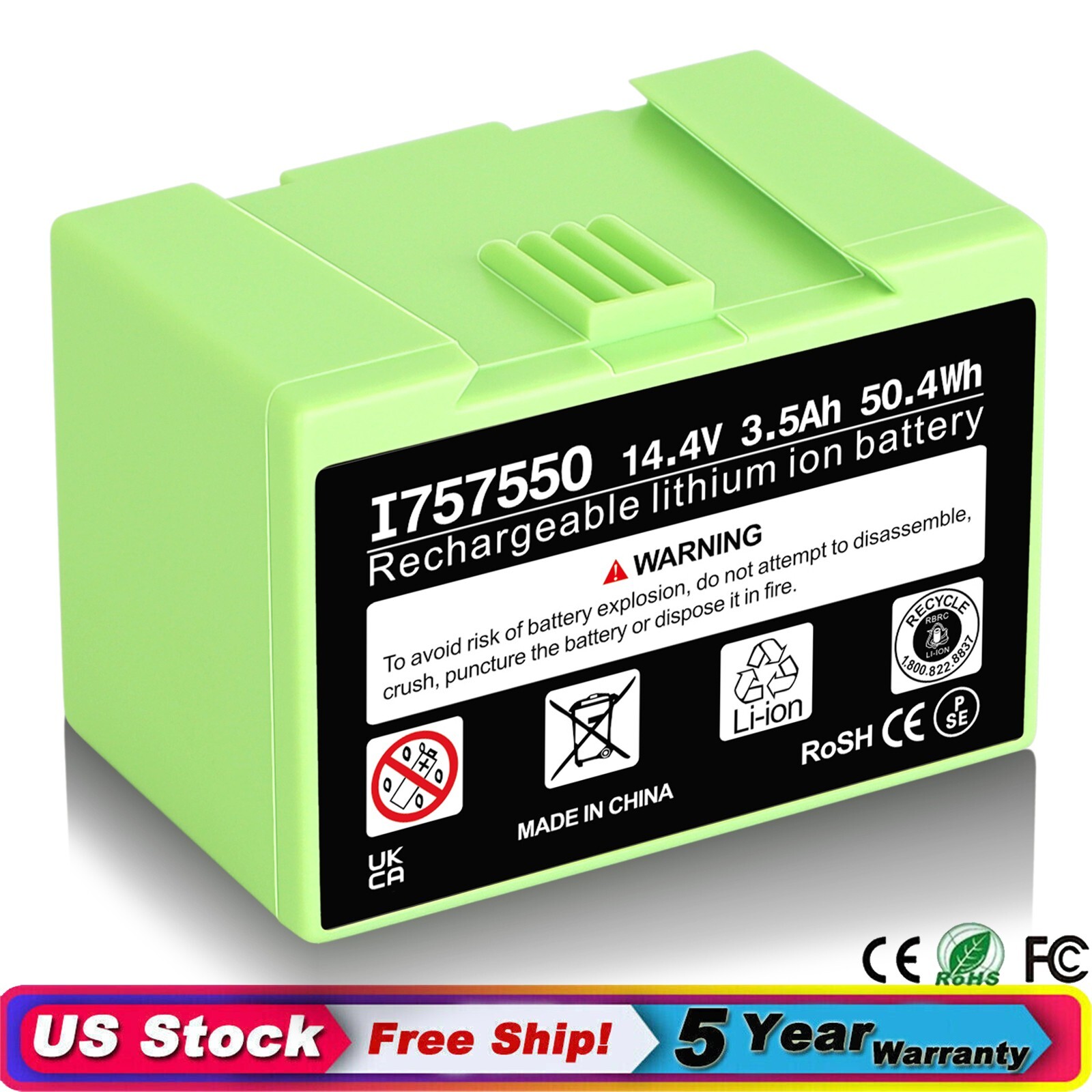 3.5Ah Lithium Battery for iRobot Roomba I7/i7+ i3/i3+ i4/i4+ Robot e5 e6 Vacuum gallery