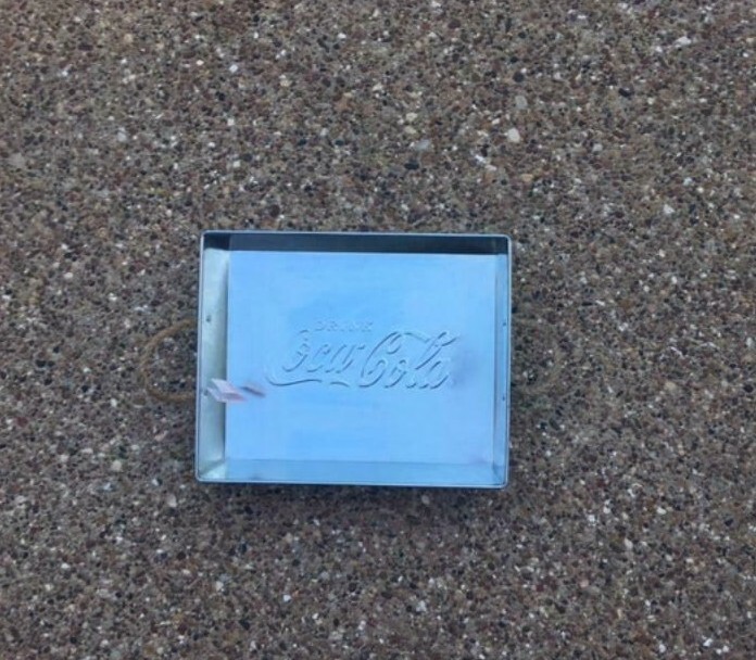 Coca-Cola galvanized Steel rectangular Serving Tray 13x11" 2018 collectable New gallery