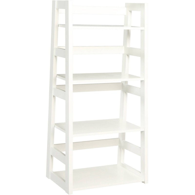 Trestle Bookcase White – Swing W/ Sides & Adjust W/ Height Easy Assembly gallery